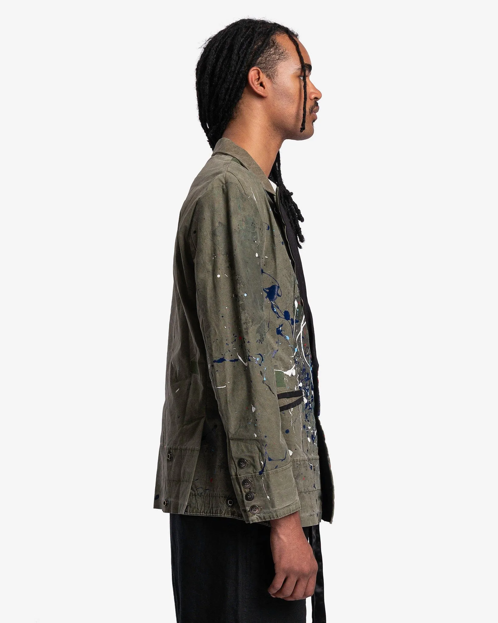 Greg Lauren Tent Paint Splatter DB in Army