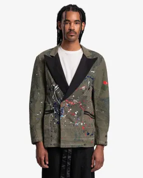 Greg Lauren Tent Paint Splatter DB in Army