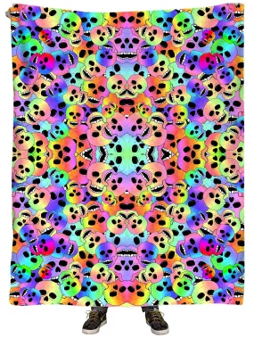 Happy Skulls Plush Blanket