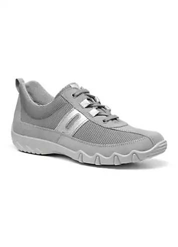 Hotter Leanne Leather Grey II Wide Women’s Athleisure Trainers