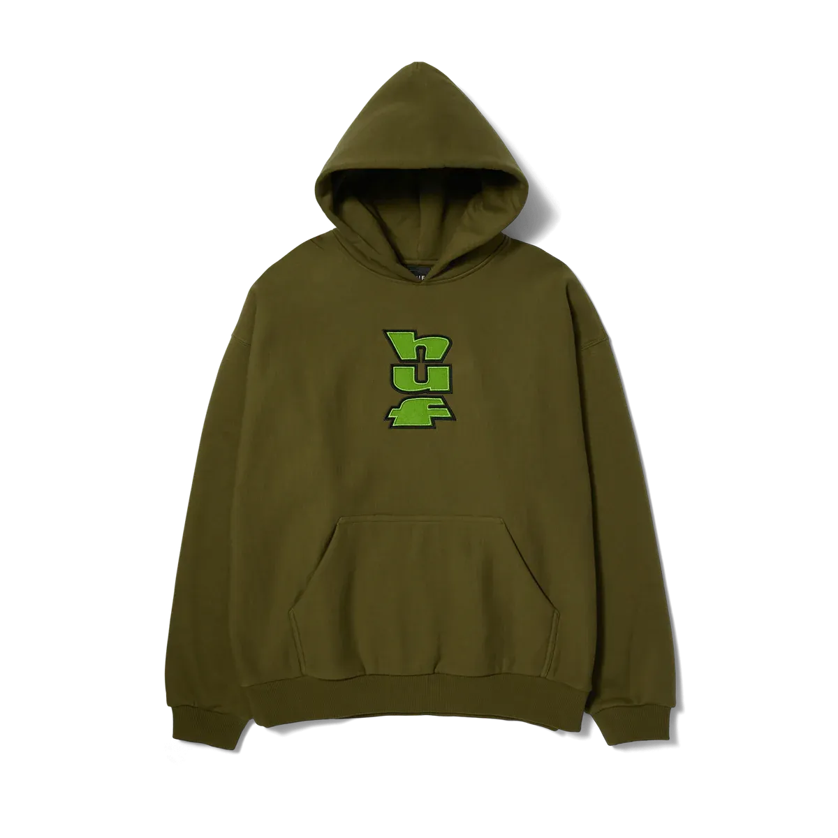 HUF - BENTON HEAVYWEIGHT FLEECE HOODIE - DRIED HERB