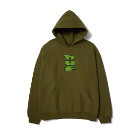 HUF - BENTON HEAVYWEIGHT FLEECE HOODIE - DRIED HERB