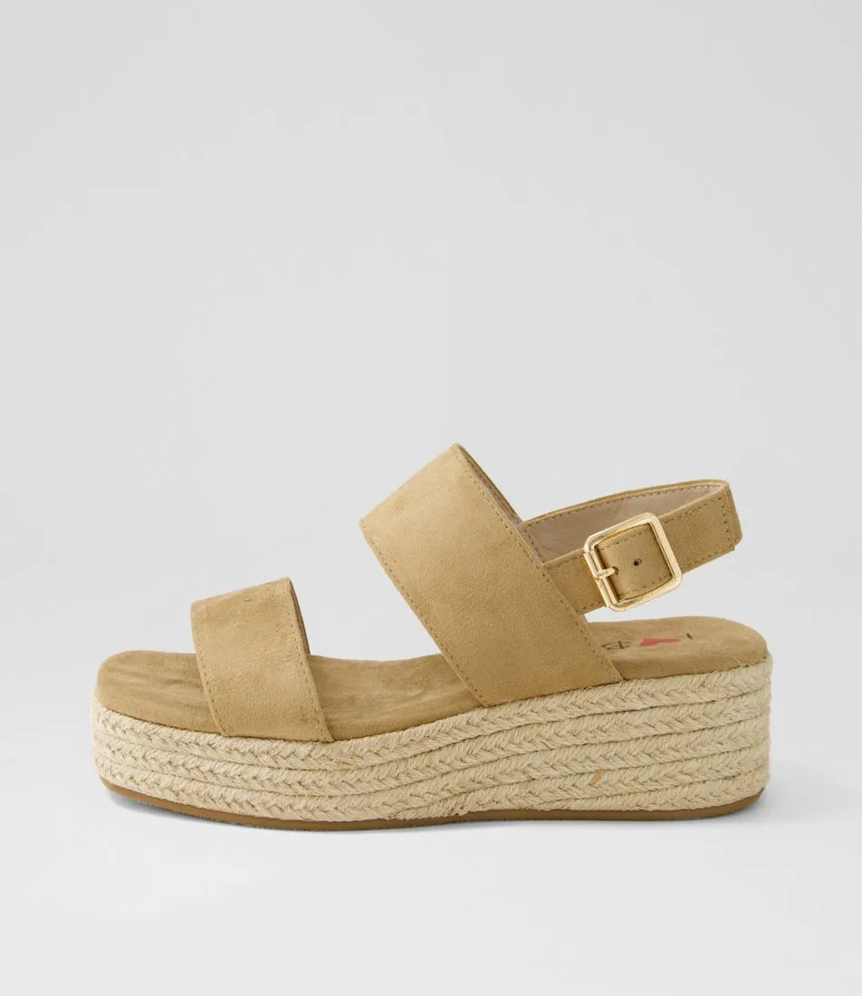 I LOVE BILLY Cissie Tan Microsuede Sandals