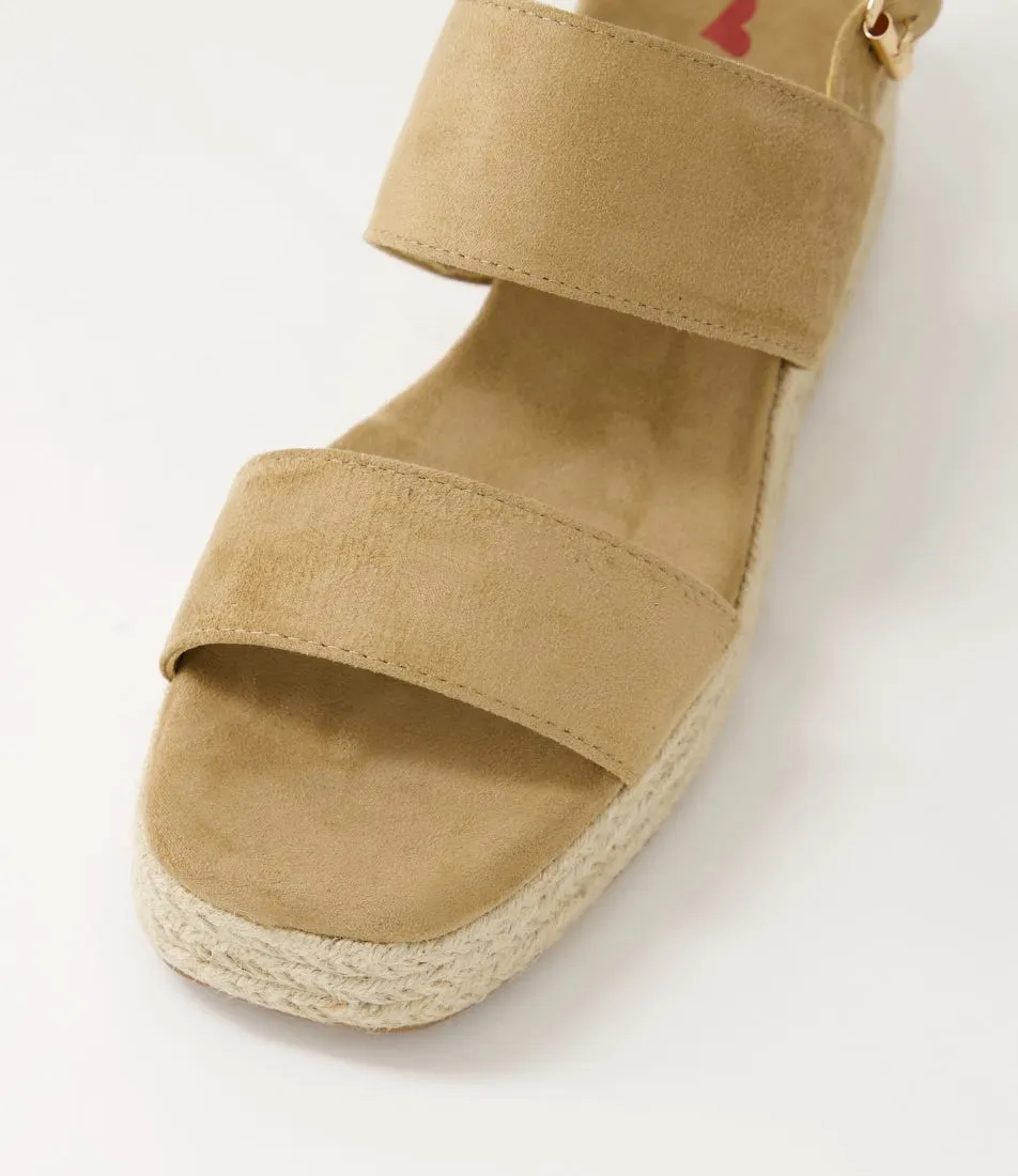 I LOVE BILLY Cissie Tan Microsuede Sandals