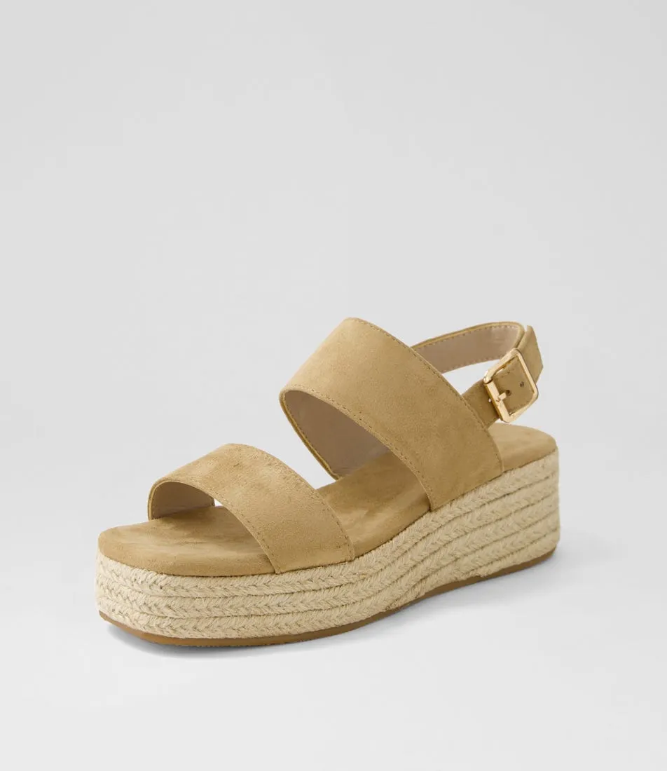 I LOVE BILLY Cissie Tan Microsuede Sandals