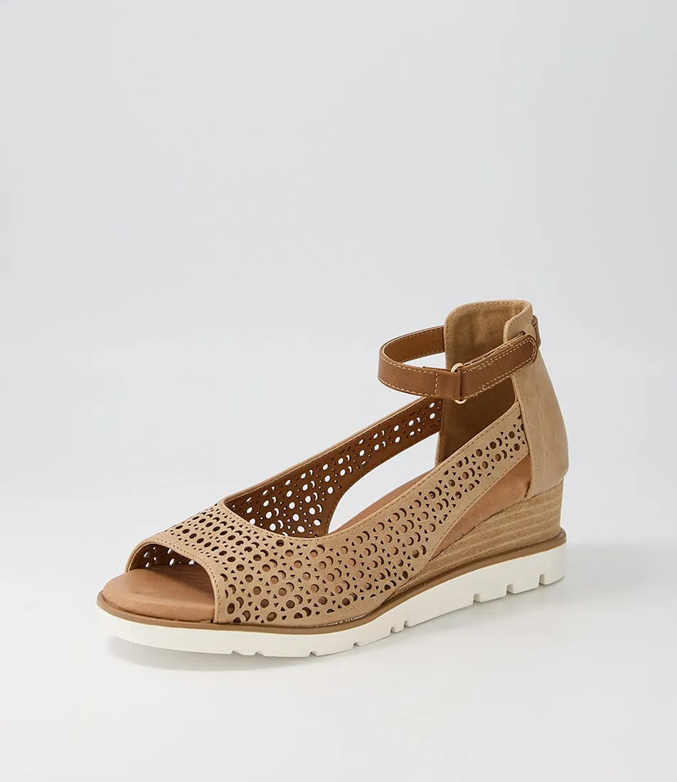 I LOVE BILLY Redzel Latte Tan Sandals