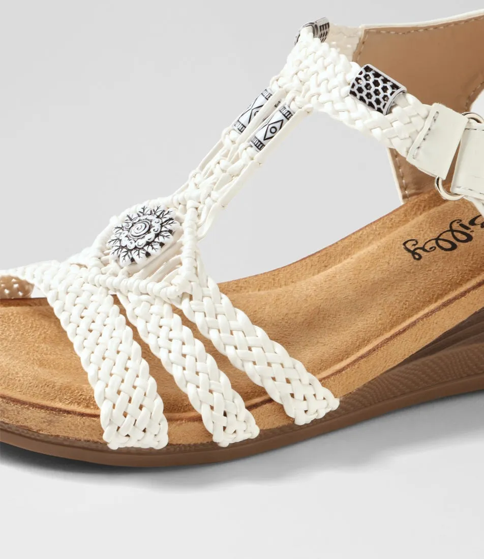 I LOVE BILLY Shantzy White Multi Sandals