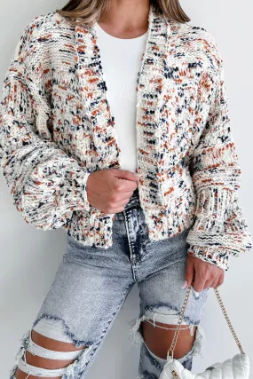 In Awe Of You Speckled Knit Cardigan (Ivory Multi)