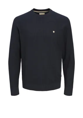 Jack & Jones Knit Crew Neck Sweater, Maritime Blue