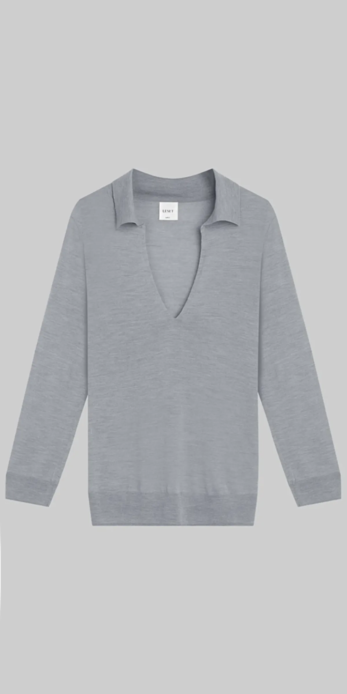 James V Neck Polo - Grey