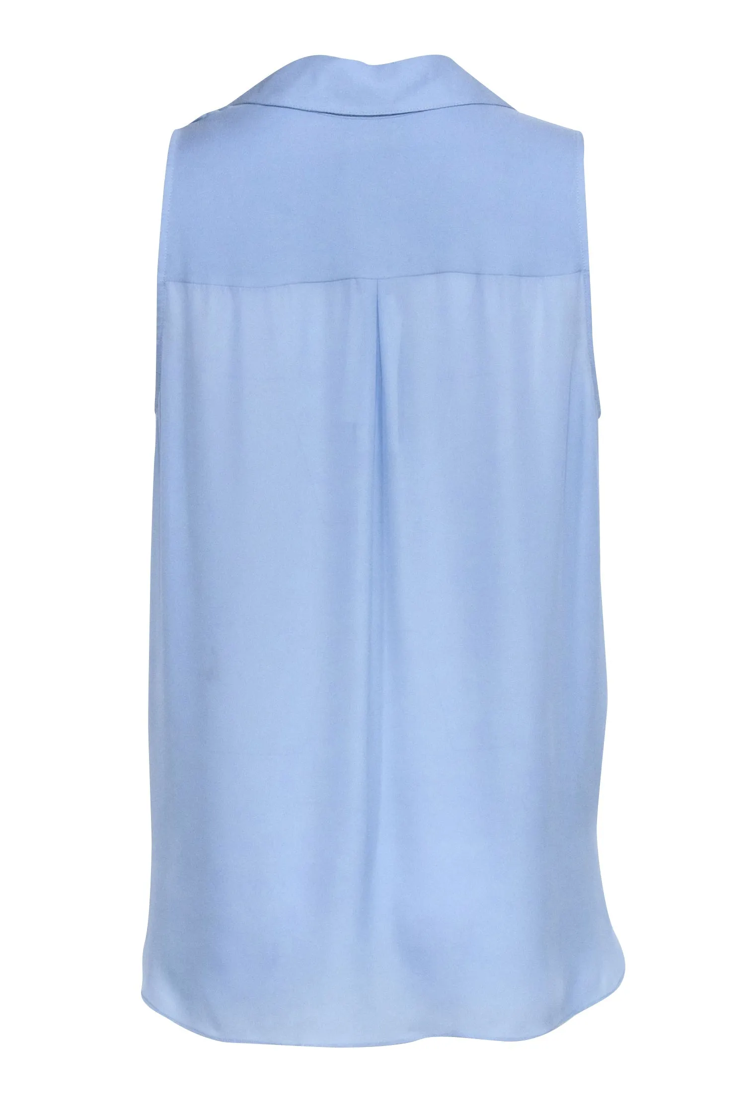 L'Agence - Powder Blue Sleeveless Silk Top Sz L