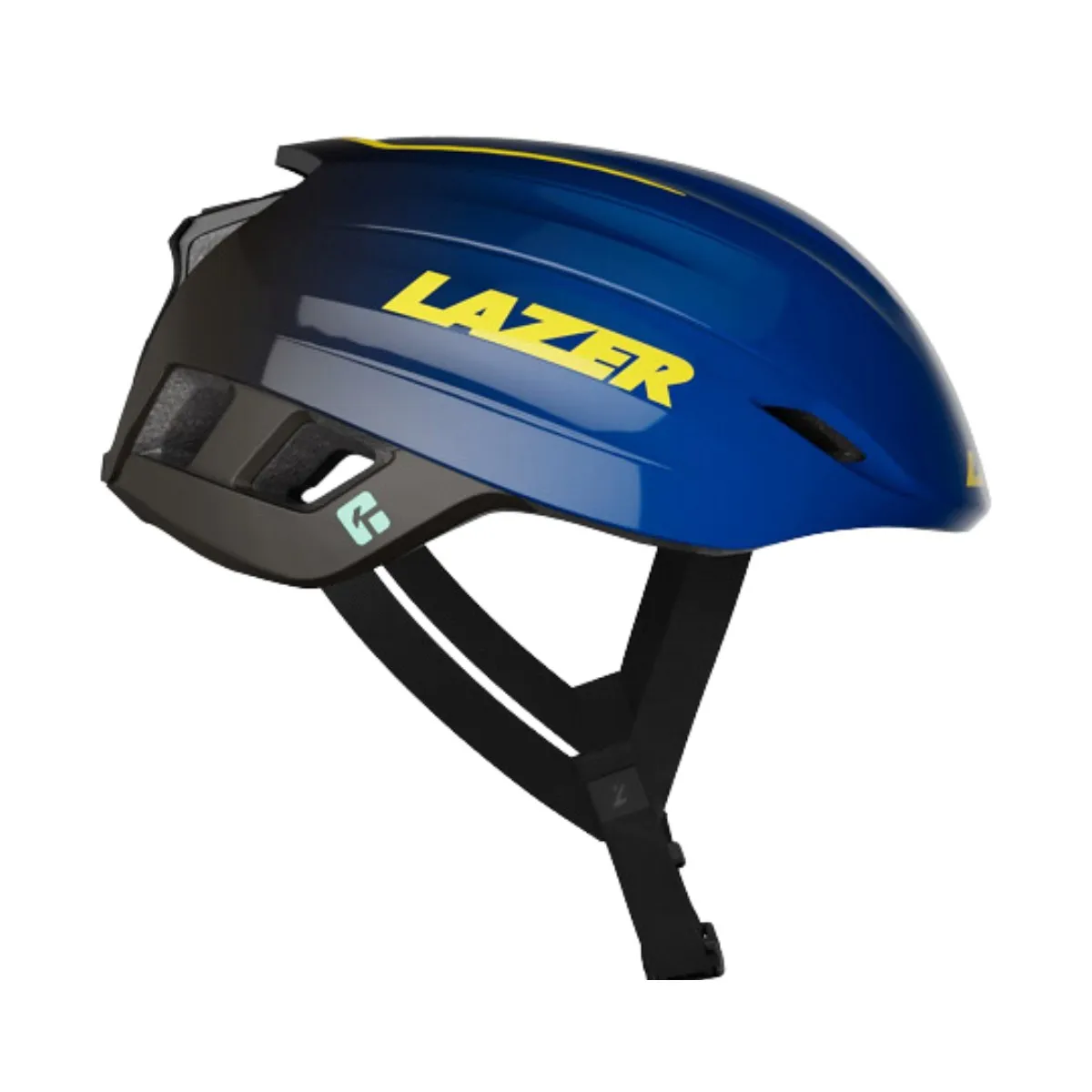 Lazer Z1 KinetiCore + Aeroshell Helmet Blue Yellow