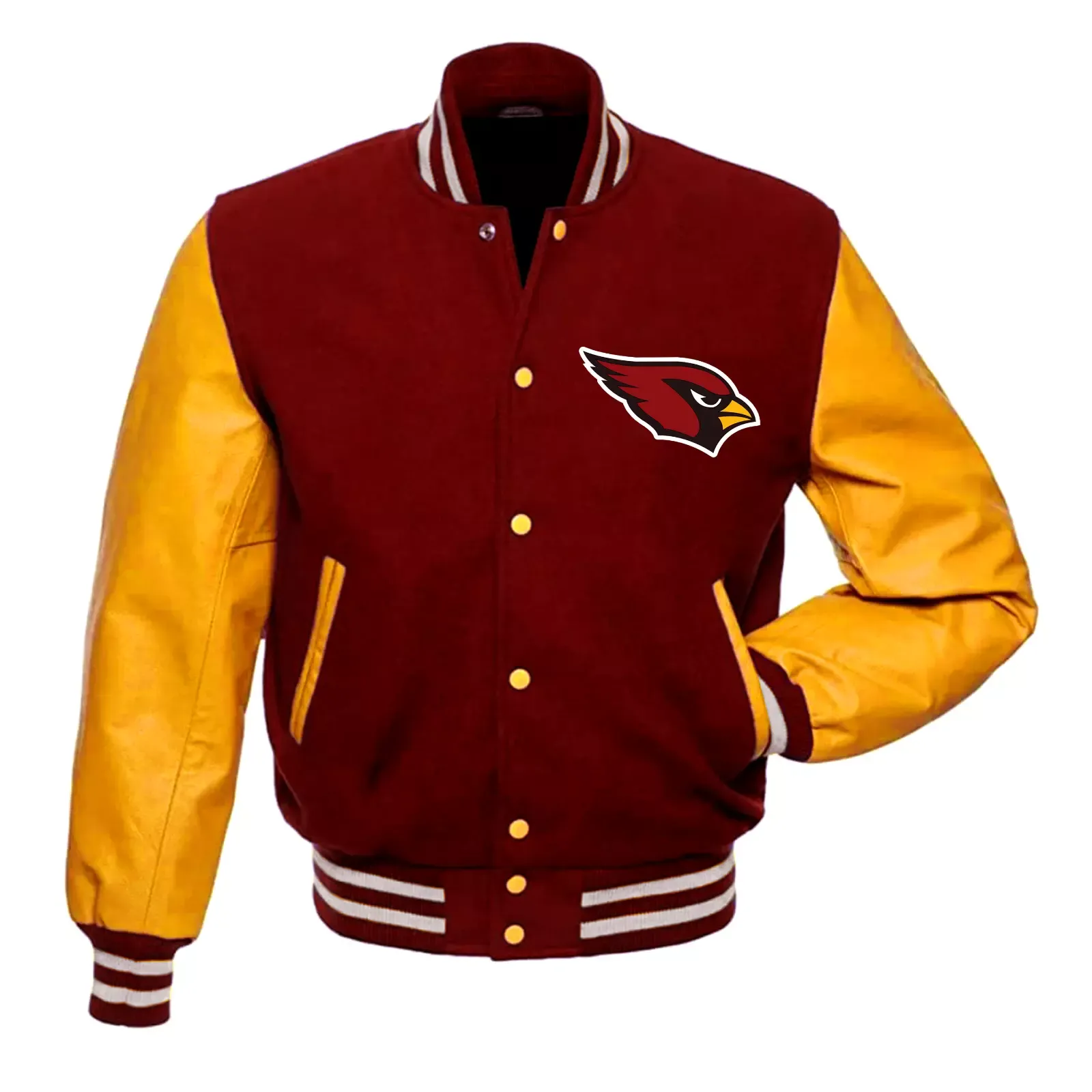 Letterman Arizona Cardinals Varsity Jacket With Leathers Sleeves-03