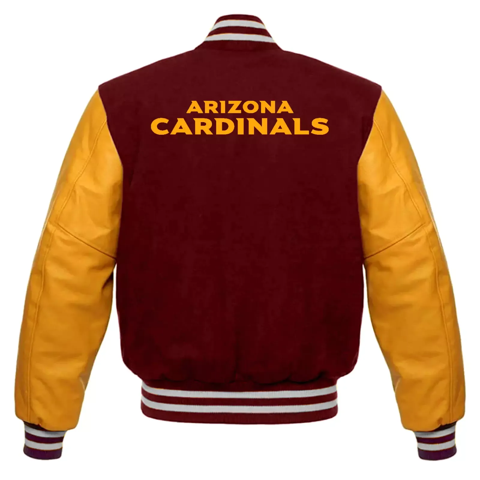 Letterman Arizona Cardinals Varsity Jacket With Leathers Sleeves-03