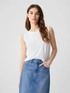 Linen-Blend Tank Top