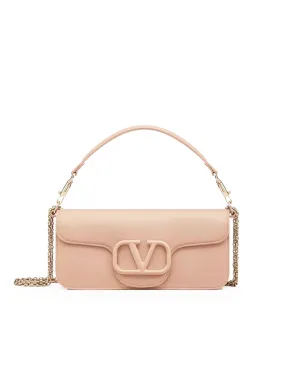 Loco Calfskin Shoulder Bag in Rose Cannelle