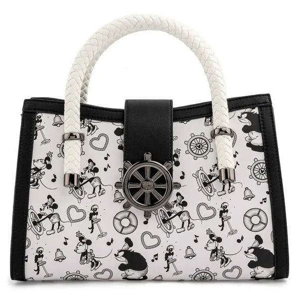 Loungefly x Disney Steamboat Willie All Over Print Crossbody Bag