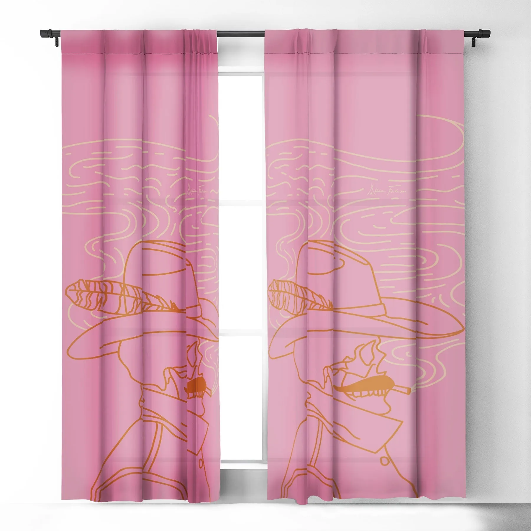 Love Or Die Tryin Pink Blackout Window Curtains (DS) DD