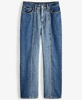 Macy's On 34th Women's Two-Tone Straight-Leg Jeans, Created for Macy's