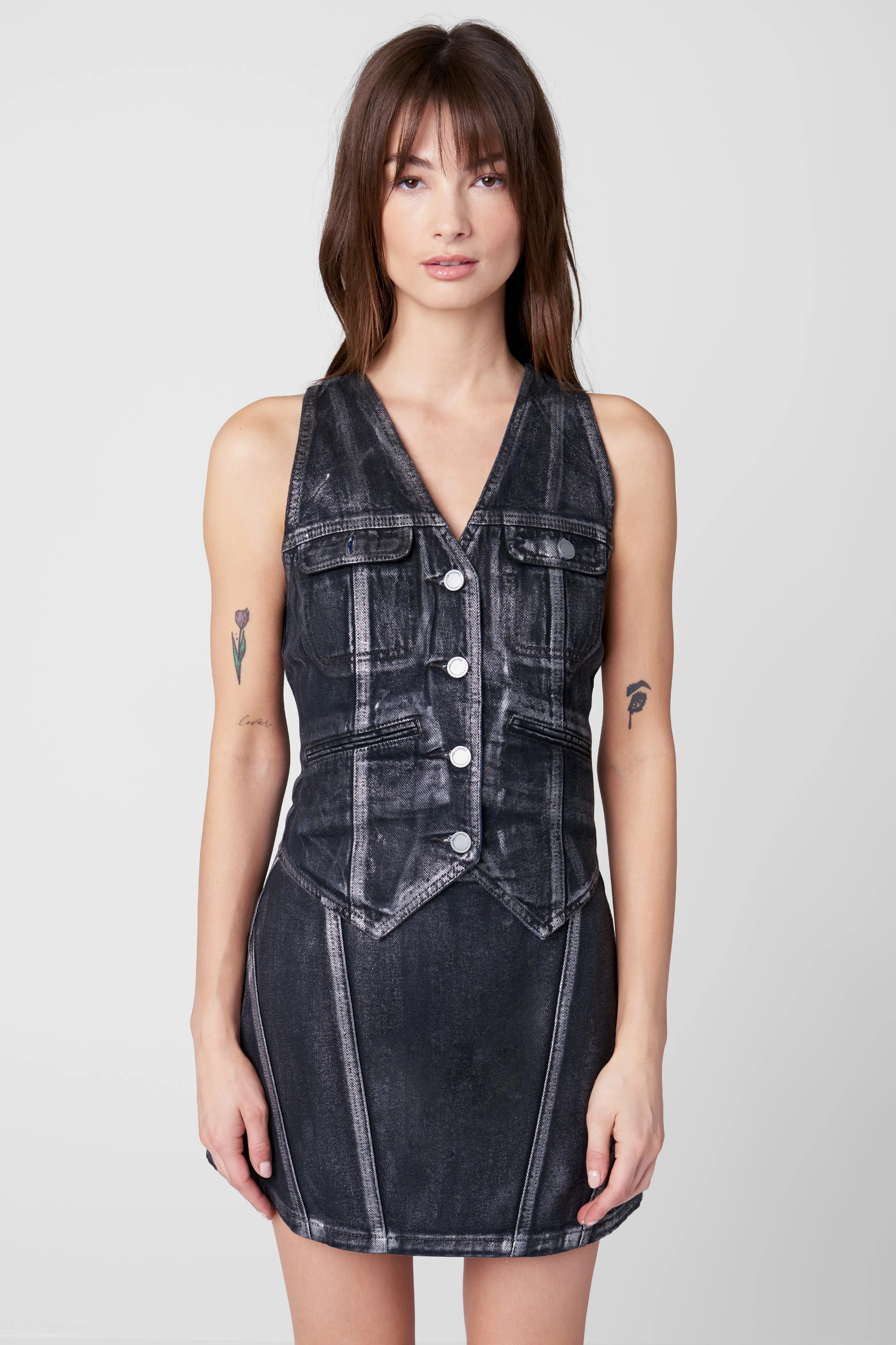 Metallic Heart Vest