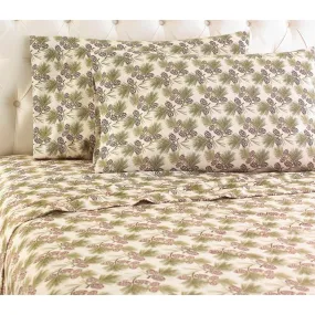 Micro Flannel® Pinecone Print Sheet Set