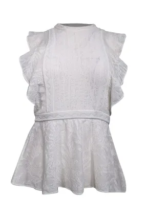 Missoni - Ivory Lace Sleeveless Peplum Top Sz 4