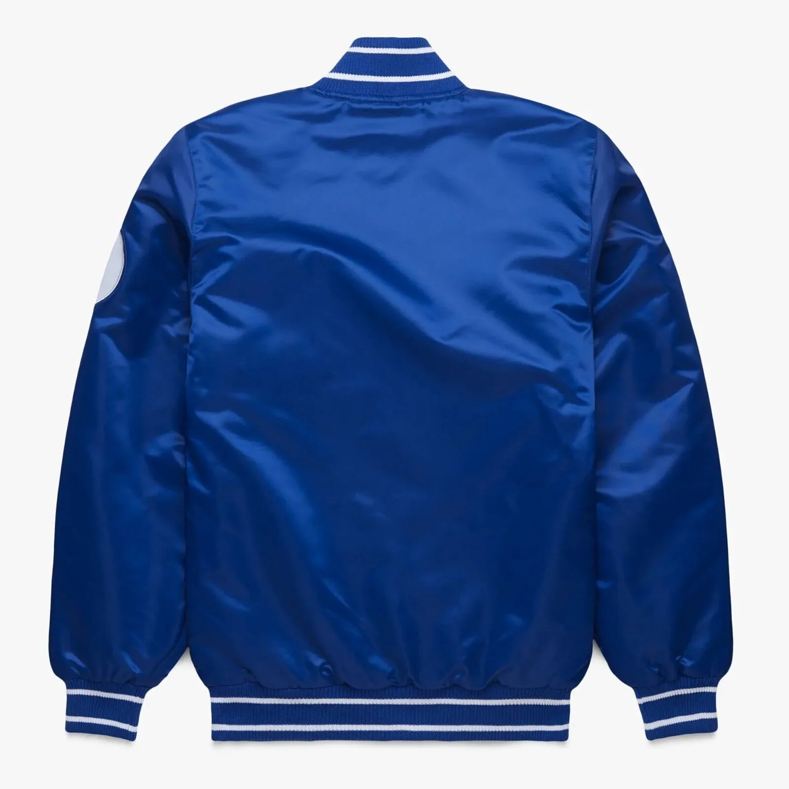 MLB Kansas City Royals Royal Blue Satin Bomber Baseball Letterman Varsity Jacket