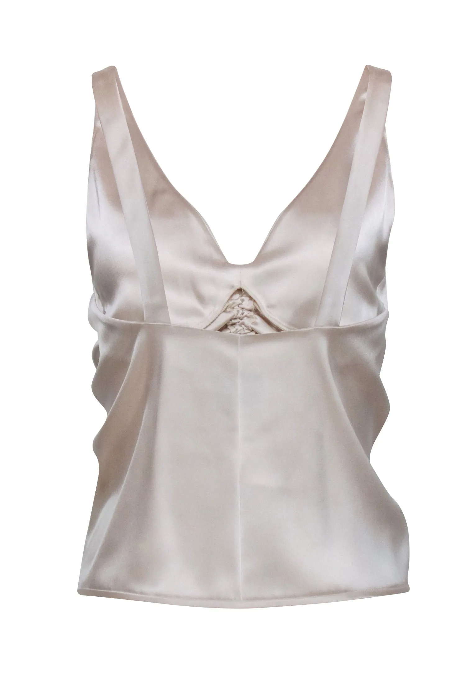 Nanushka - Ivory Sleeveless Satin Top Sz XS