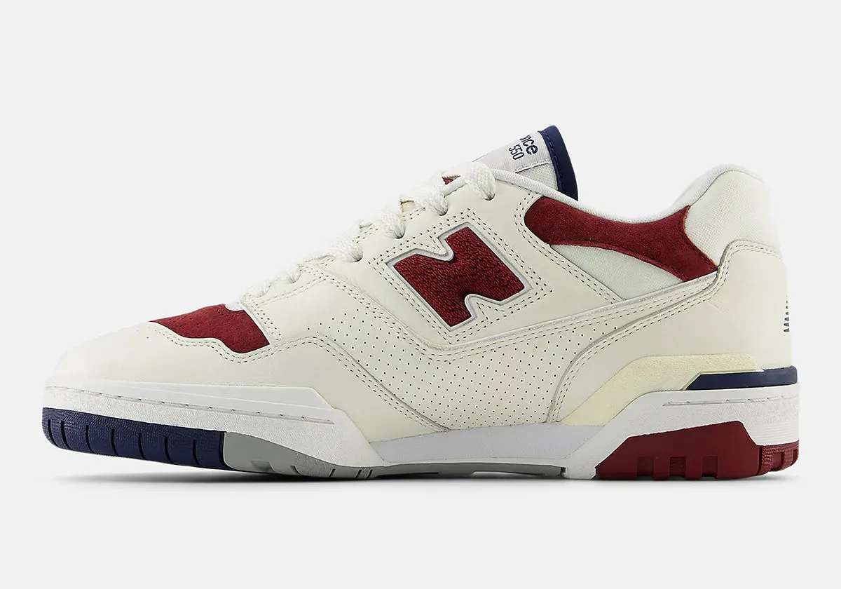 New Balance 550 Suede Toe - Burgundy / Navy