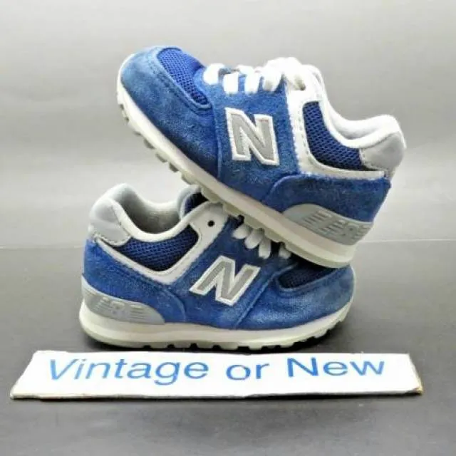 New Balance 574 Royal Blue White Suede KJ574SBI Toddler ...