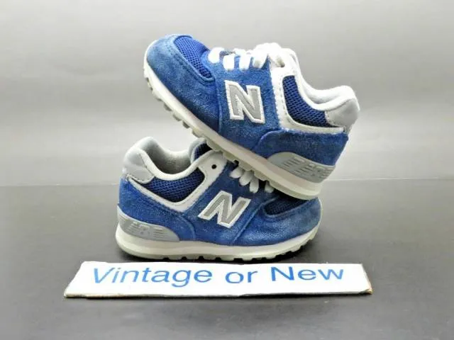 New Balance 574 Royal Blue White Suede KJ574SBI Toddler ...