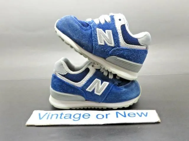 New Balance 574 Royal Blue White Suede KJ574SBI Toddler ...