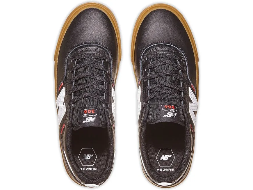 NEW BALANCE NUMERIC 306 JAMIE FOY BLACK/RED LEATHER