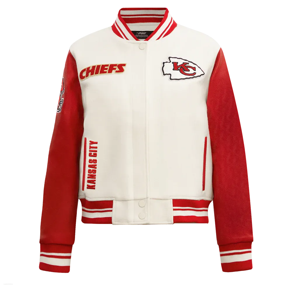 NFL KANSAS CITY CHIEFS RETRO CLASSIC WOMEN'S RIB WOOL VARSITY JACKET