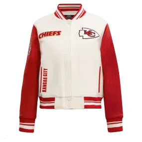 NFL KANSAS CITY CHIEFS RETRO CLASSIC WOMEN'S RIB WOOL VARSITY JACKET