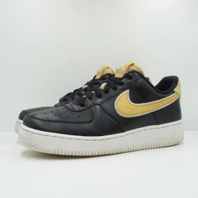 Nike Air Force 1 Low Satin Black Wheat Gold (W)