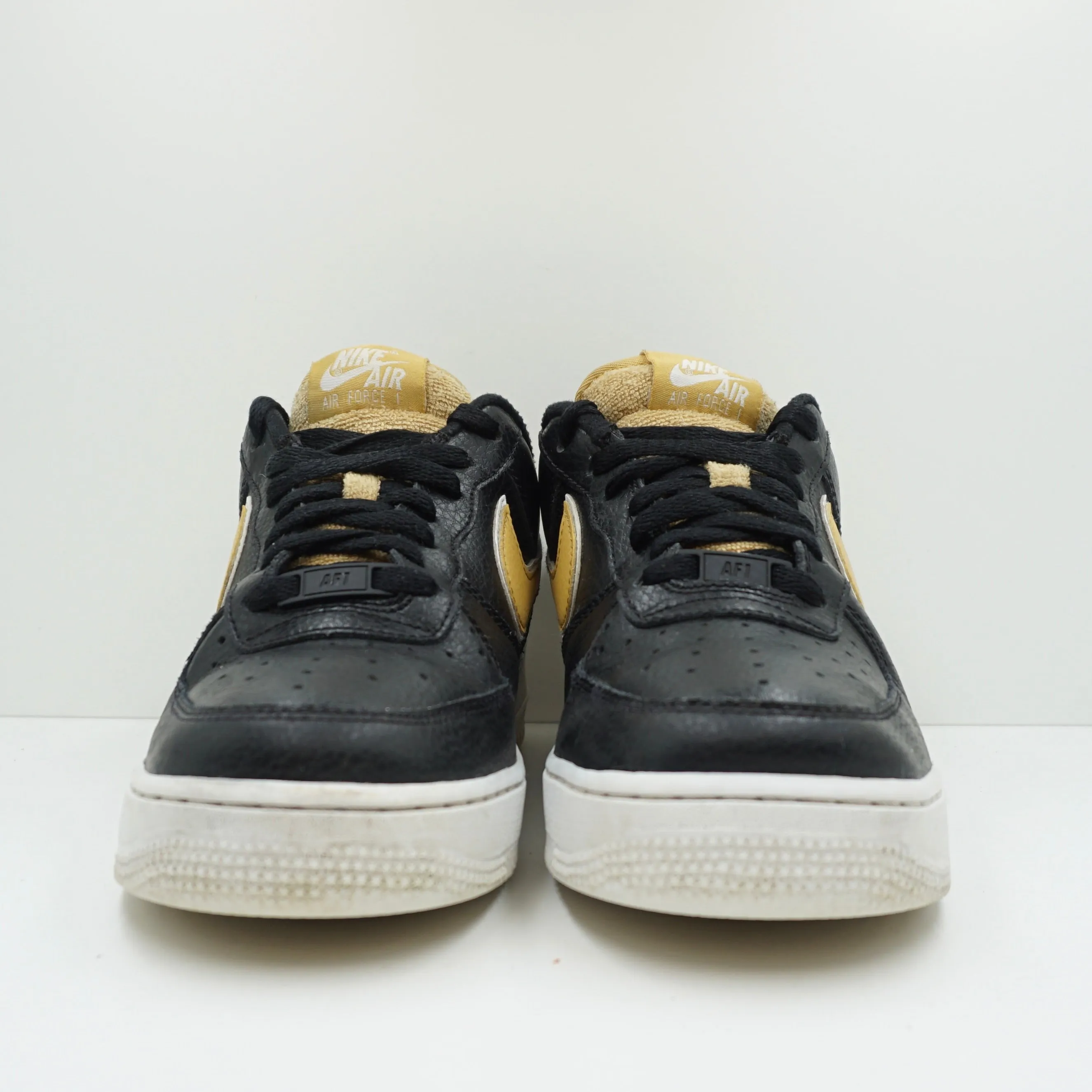 Nike Air Force 1 Low Satin Black Wheat Gold (W)