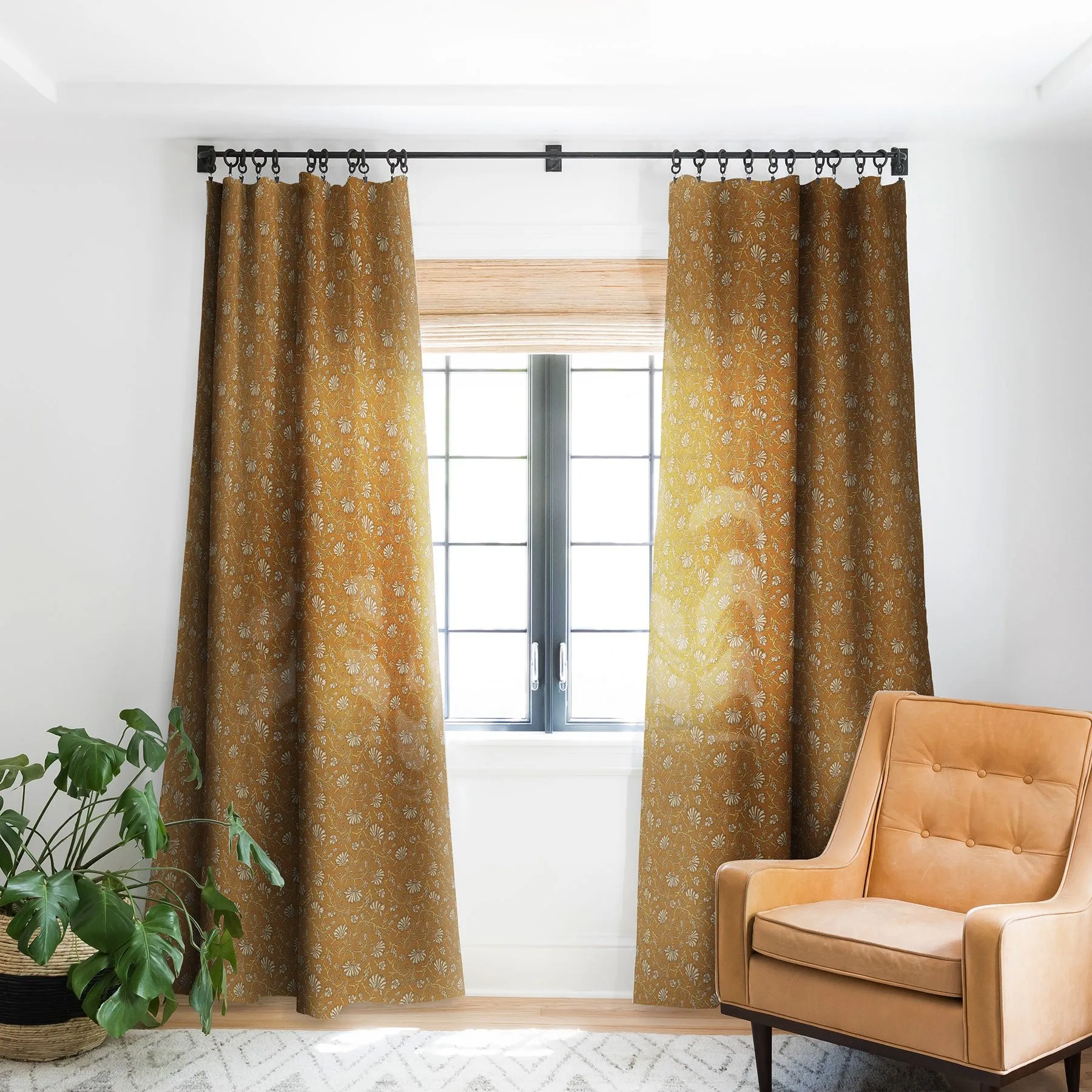 Ole Mustard Kalami Beach Blackout Window Curtains (DS)