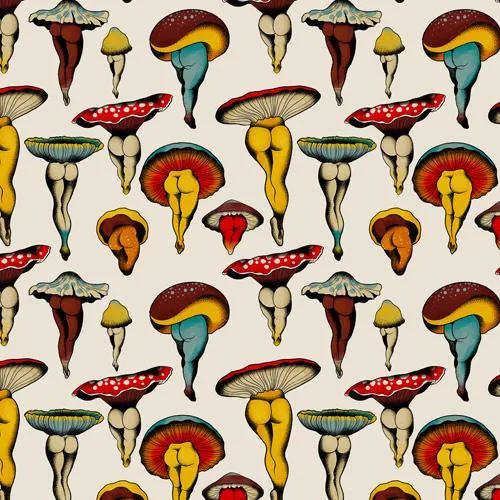 Ole Sexy Shrooms Duvet Cover (DS)