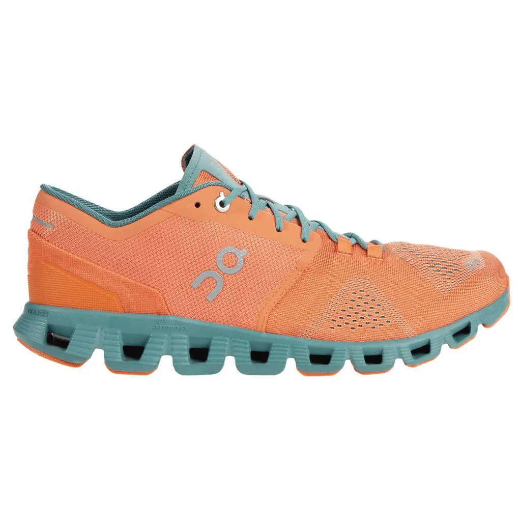 On Running Mens Trainers Cloud X Lace-Up Performance Running Textile Synthetic - UK 8.5