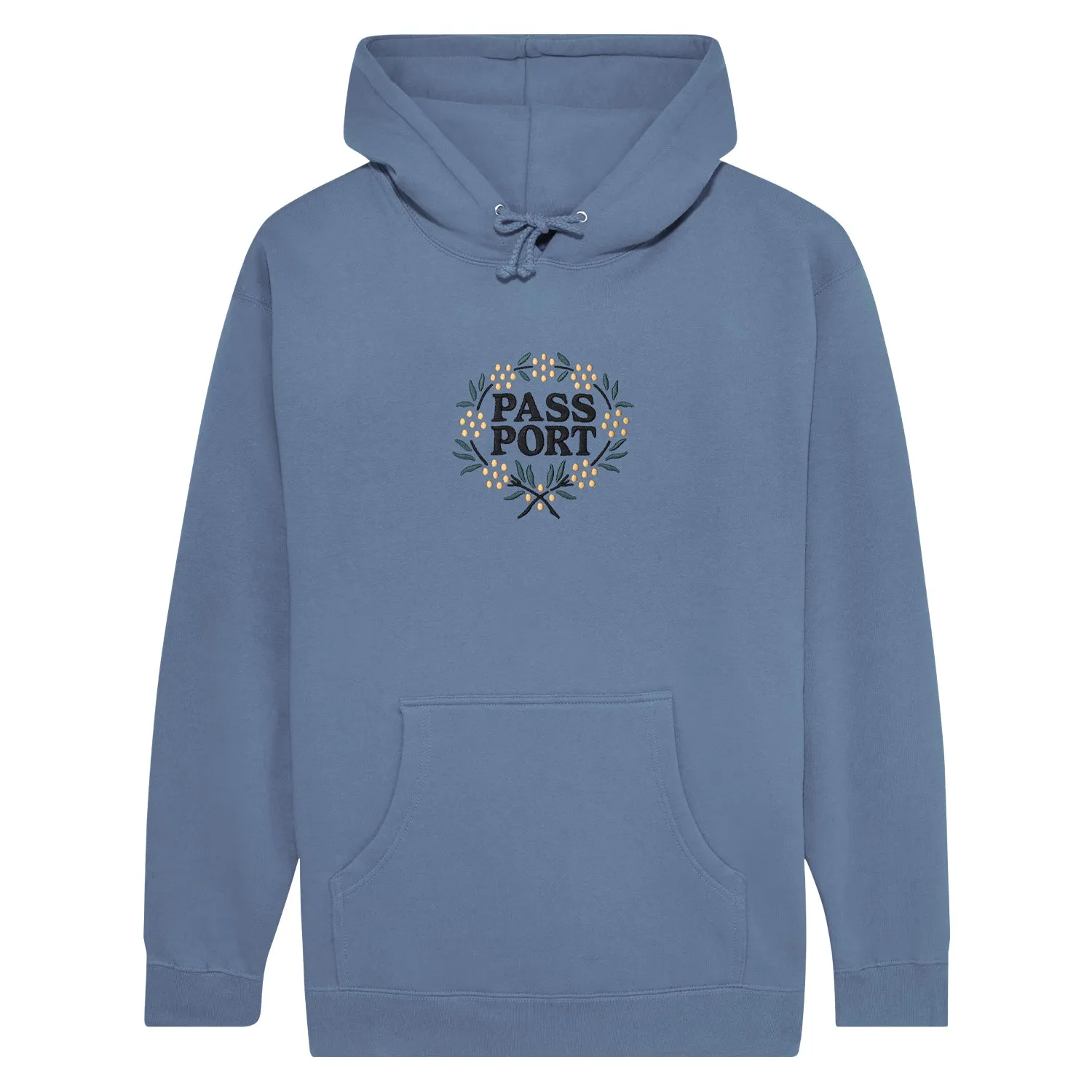 PASS~PORT -  WATTLE HOODIE - WASHED OUT BLUE