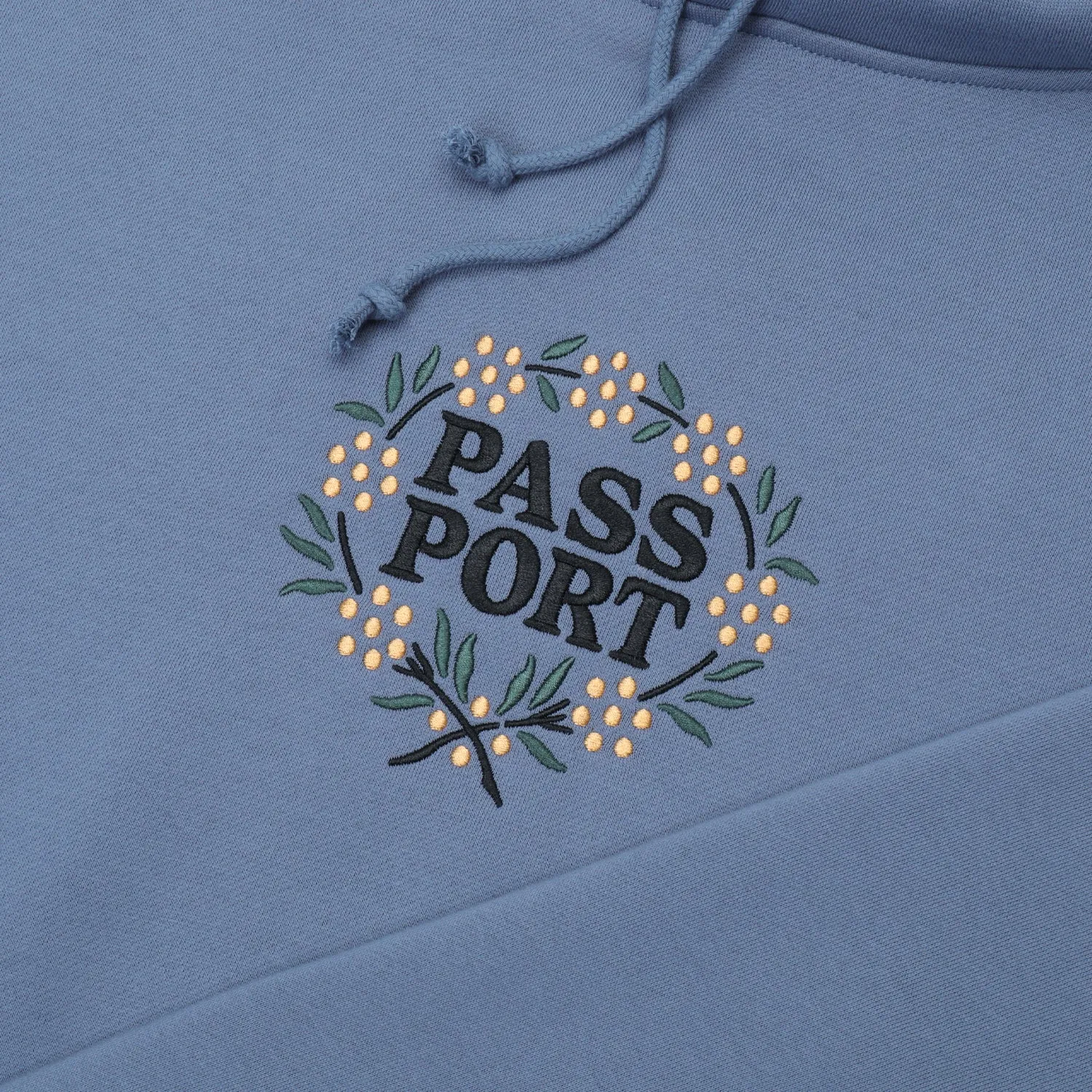 PASS~PORT -  WATTLE HOODIE - WASHED OUT BLUE