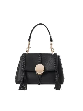 Penelope Mini Soft Shoulder Bag in Black