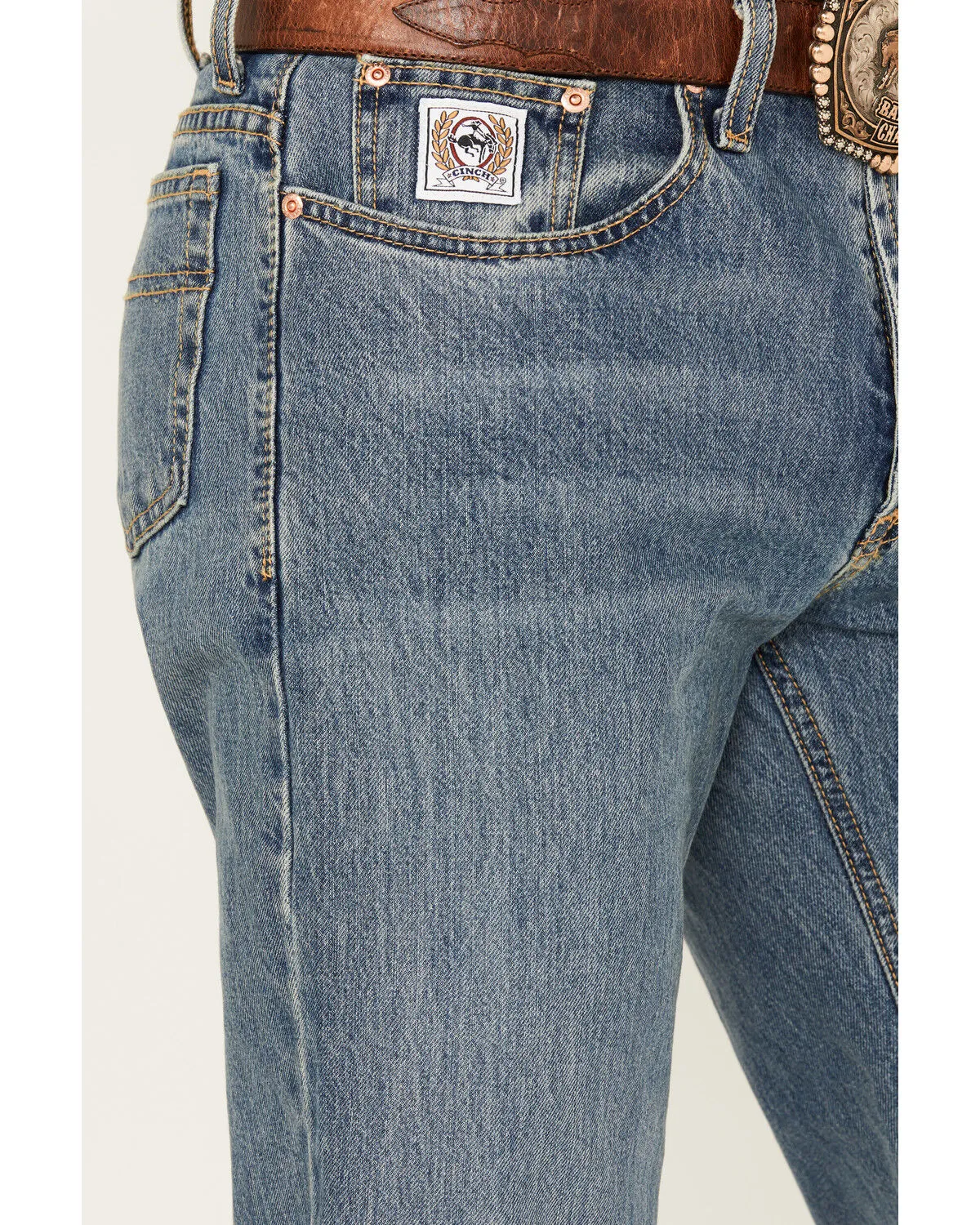 Product Name:  Cinch Men's White Label Relaxed Fit Medium Stonewash Denim Jeans