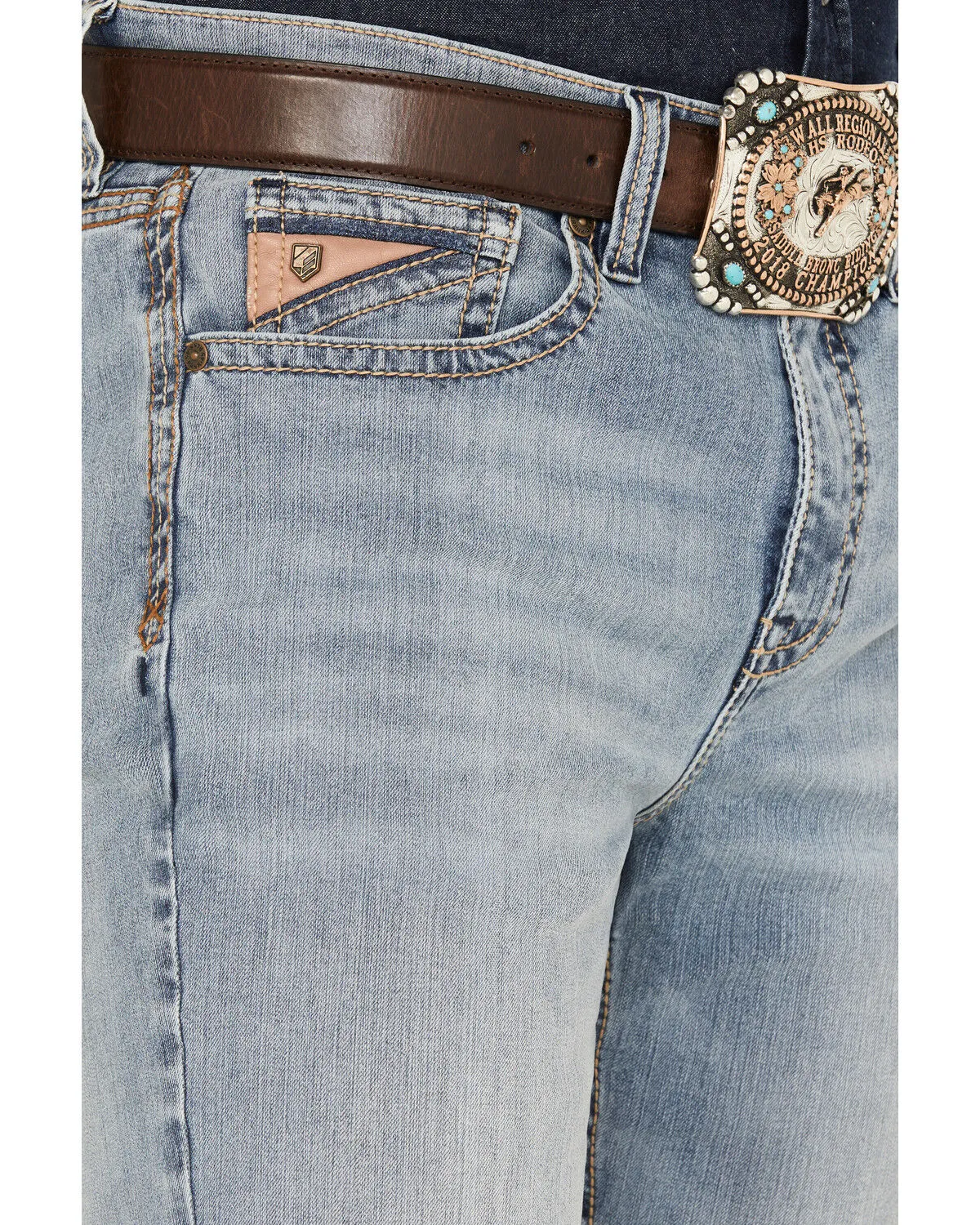 Product Name:  RANK 45® Men's Pistol Medium Wash Slim Straight Stretch Denim Performance Jeans