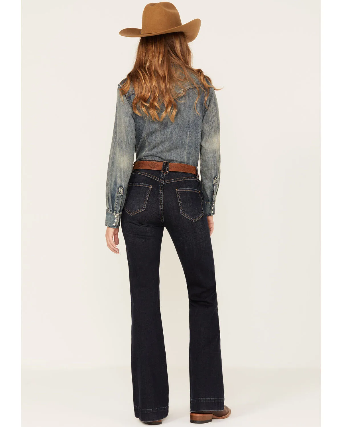 Product Name:  Rock & Roll Denim Women's Dark Wash High Rise Trouser Jeans