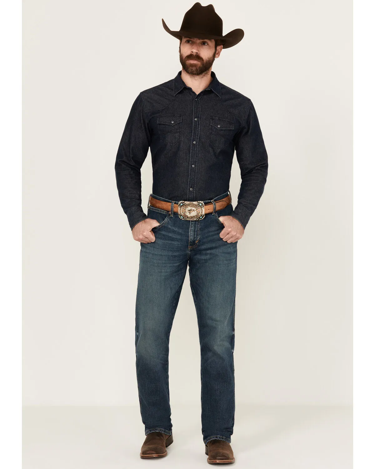 Product Name:  Wrangler Retro Men's 88MWZ Koewin Medium Wash Slim Straight Stretch Denim Jeans - Tall