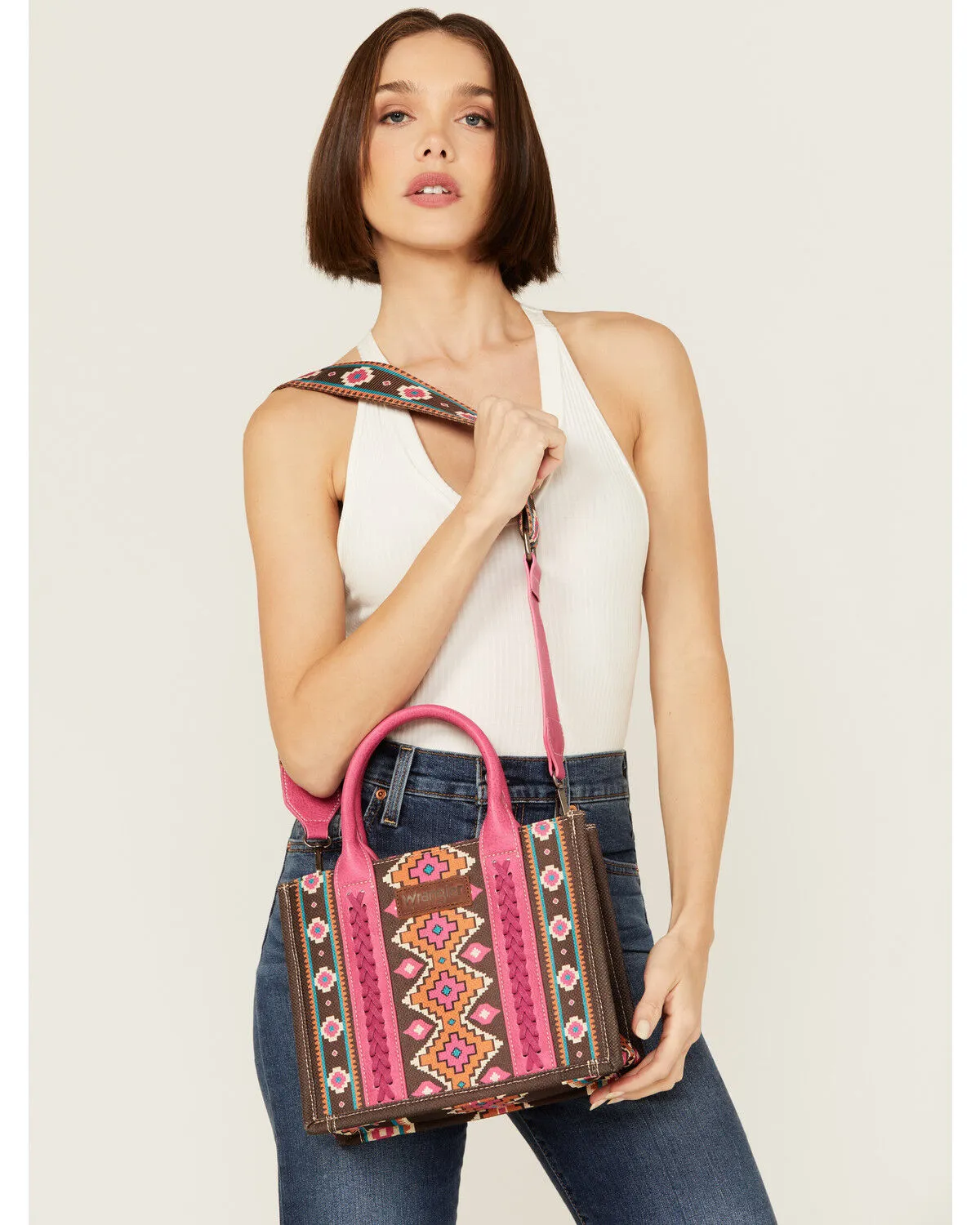 Product Name:  Wrangler Women's Southwestern Print Small Canvas Crossbody Bag