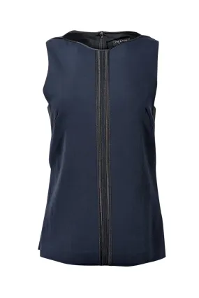 Rag & Bone - Navy & Black w/ Cut-Out Detail Sleeveless Top Sz S