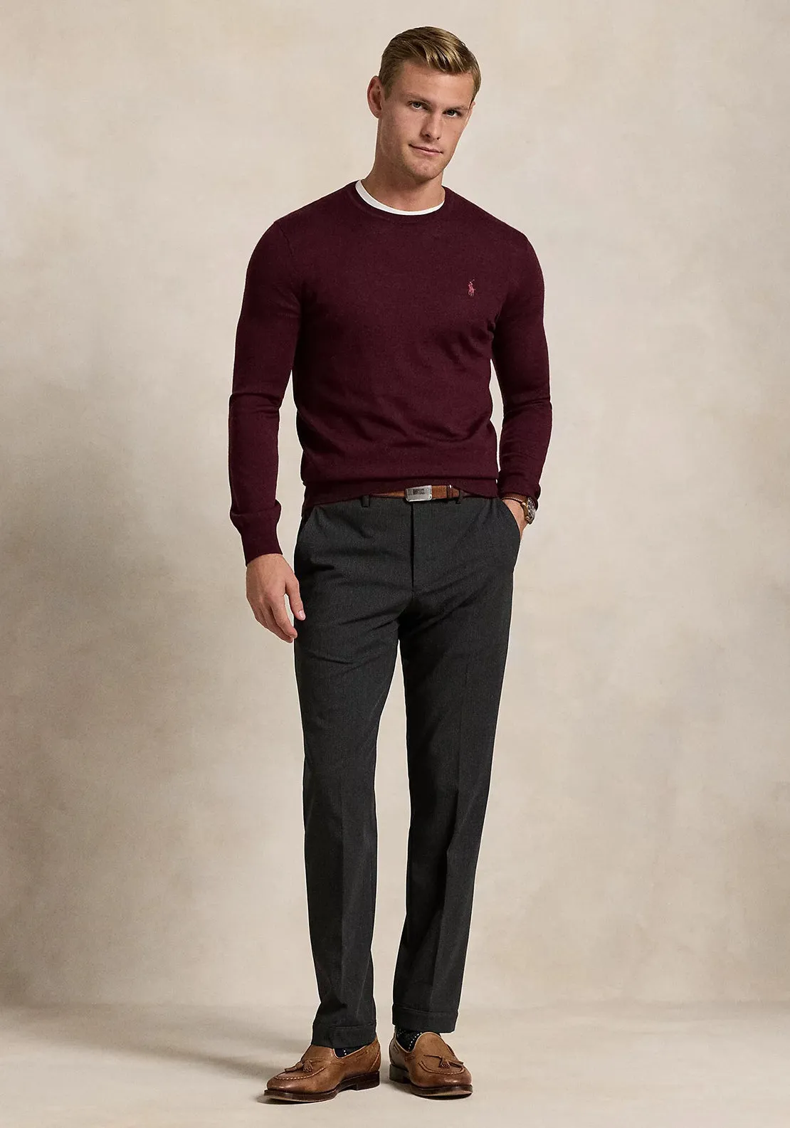 Ralph Lauren Crew Neck Sweater, Wine Heather